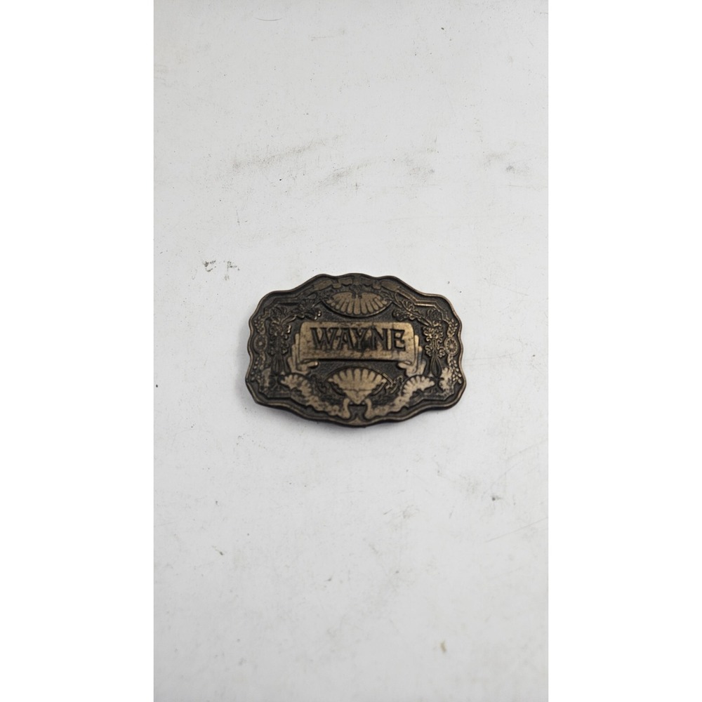 Vintage Wayne Brass Belt Buckle